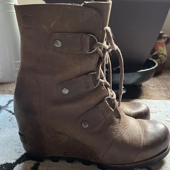 Sorel Joan Of Arctic Wedge 1 Boots Booties Women’s Sz 8 - Picture 2 of 9